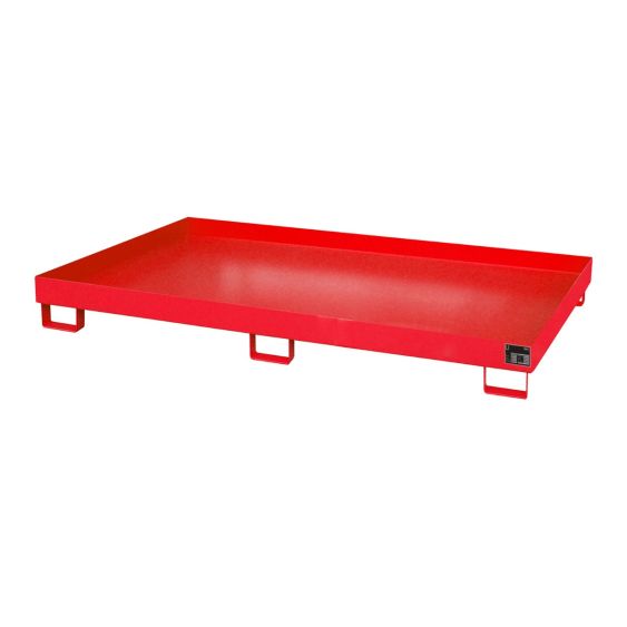 Stalen Stelling Lekbak Bauer Rood 2150x1300x225 mm 338 Liter