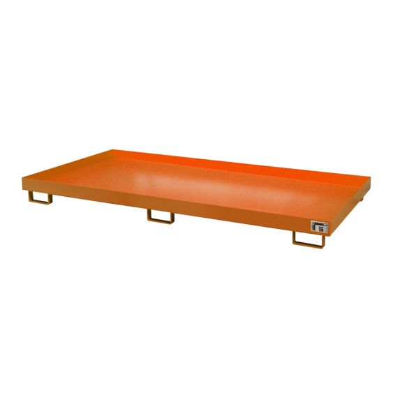 Stalen Stelling Lekbak Bauer Oranje 2650x1300x210 mm 345 Liter