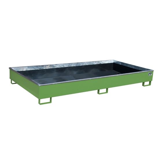 Stalen Stelling Lekbak Bauer PE Groen 2665x1315x305 mm 628 Liter