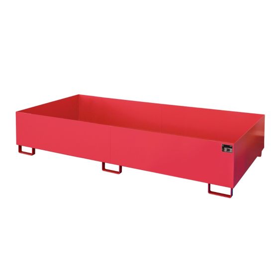 Stalen Stelling Lekbak Bauer Rood 2650x1300x435 mm 1135 Liter
