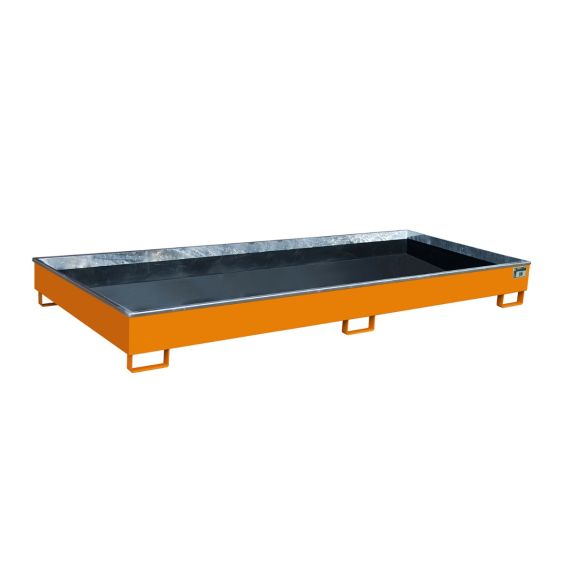 Stalen Stelling Lekbak Bauer PE Oranje 3265x1315x270 mm 622 Liter