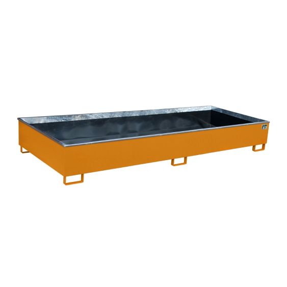 Stalen Stelling Lekbak Bauer PE Oranje 3265x1315x385 mm 1100 Liter