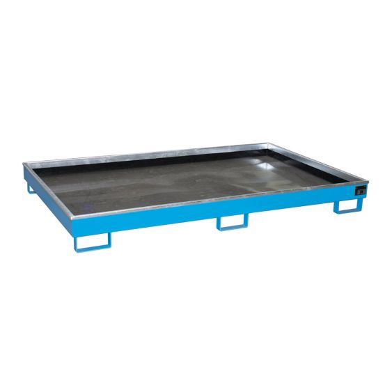 Stalen Stelling Lekbak Bauer PE Blauw 2165x1315x230 mm 304 Liter