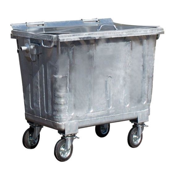 Afvalcontainer 4 wiel 660 liter staal 