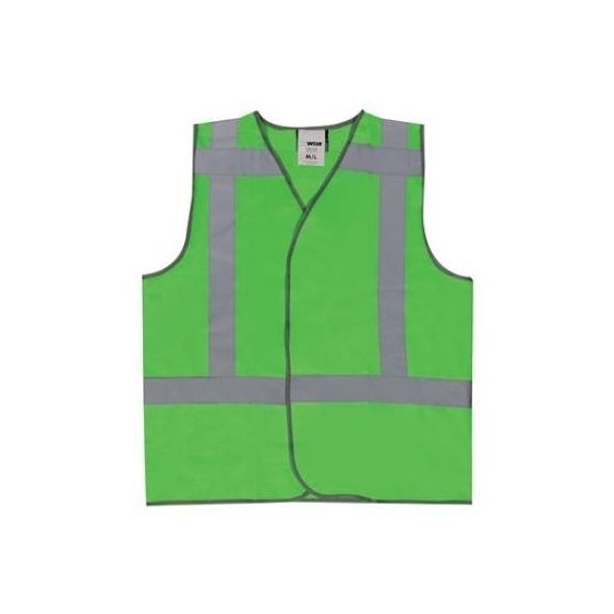 Veiligheidsvest M-Wear 0185 Fluo groen met RWS-strepen maat M/L