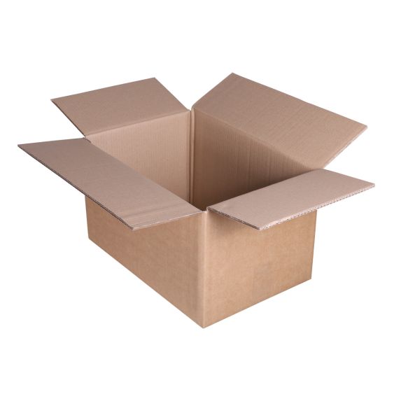 Flesverpakking doos 417 x 277 x 238 mm dubbele golf bruin