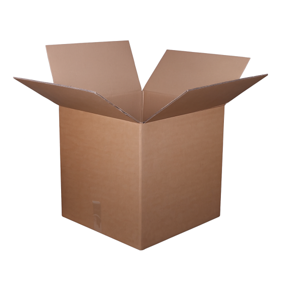 Vouwdoos FEFCO 0201 500x500x500 mm BC-golf bruin nieuw