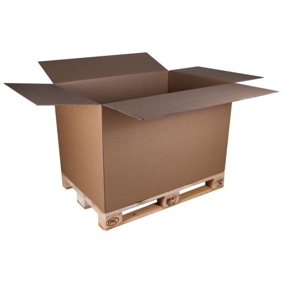 Palletdoos europallet 1180x780x780 mm BC-golf bruin