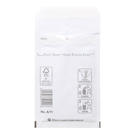 Luchtkussenenveloppen A1 Wit 100 x 165 mm wit