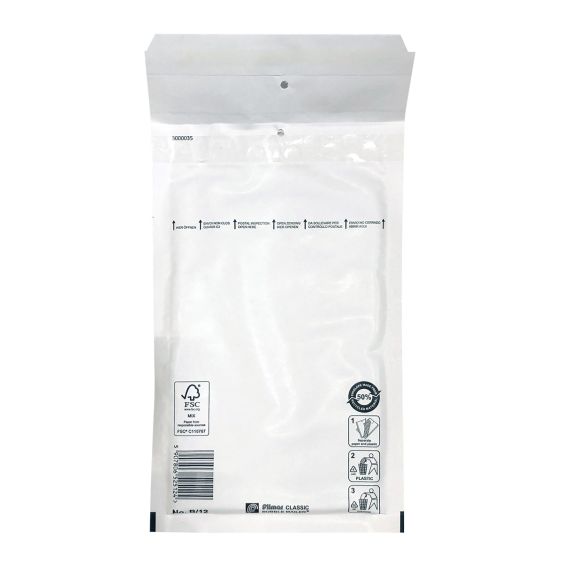 Luchtkussenenveloppen B2 Wit 120 x 215 mm (200st)