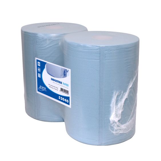 Euro Industrierol recycled blauw sterk 370 mm x 400 m