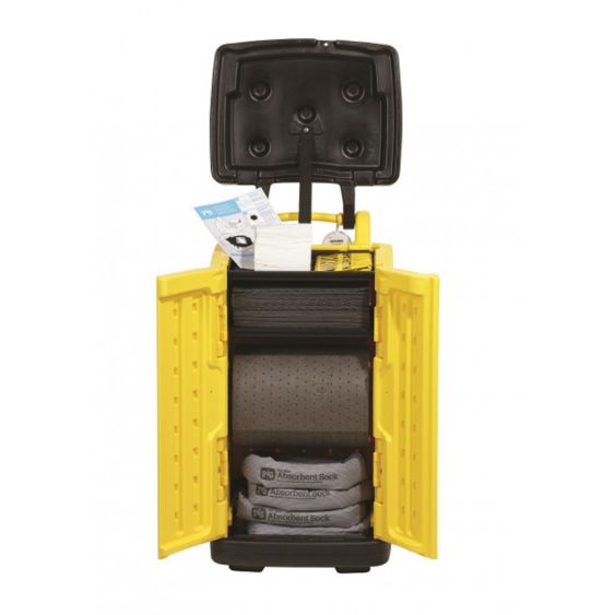Universele Quick-Response Spill Cart met Hoge Zichtbaarheid open