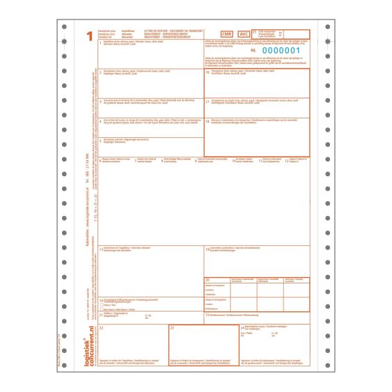 CMR ketting 4-voud genummerd met enkelvoudig tapeflex - Doos 500 sets (CMR)