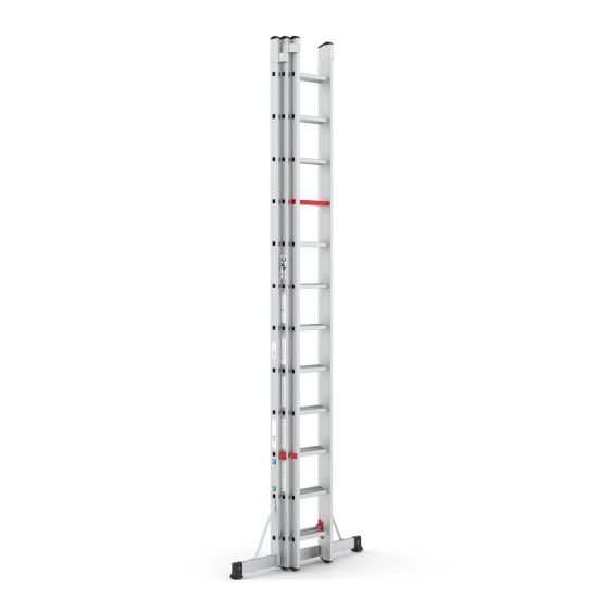 Wixor Professionele Ladder met Haken - 3x12 sporten ingeklapt