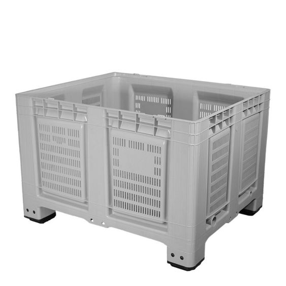 Palletbox Kunststof Geperforeerd 1200x1000x790 mm Grijs