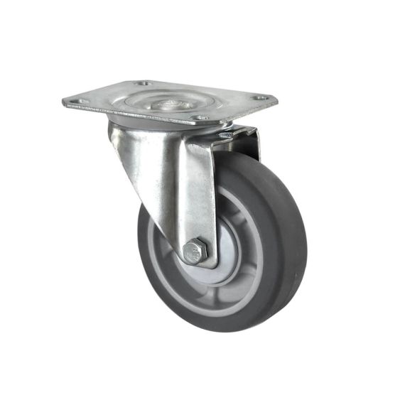 Zwenkwiel Ø100 mm PP/TPE Zwart 135 kg
