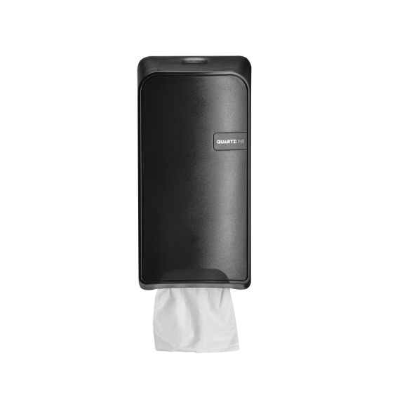 Euro Quartz Black bulkpack toiletpapierdispenser