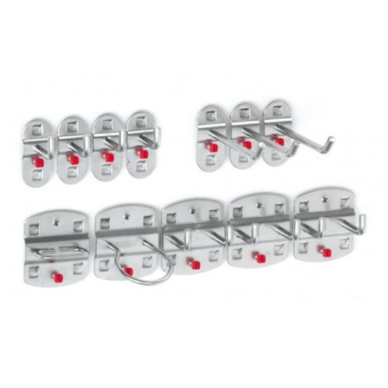 Hakenset Gereedschap Aluminium Kleurig 12-delig