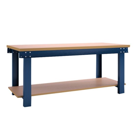 Verstelbare werktafel met liggers en bodemlegbord BL250 2500x750x645-1000 mm 