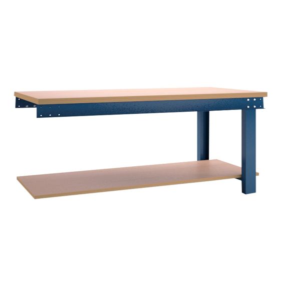 Aanbouw verstelbare werktafel met liggers en bodemlegbord BL150 1500x750x645-1000 mm