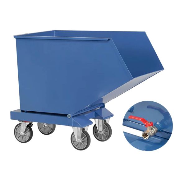 Kantelbak met aftapkraan 450 liter