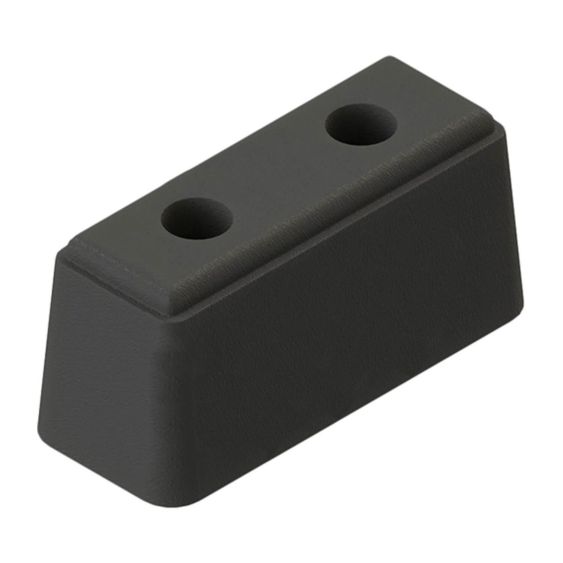 Stootblok 2 gaten,195 x 80 x 80 mm / H - H 90 mm nieuw