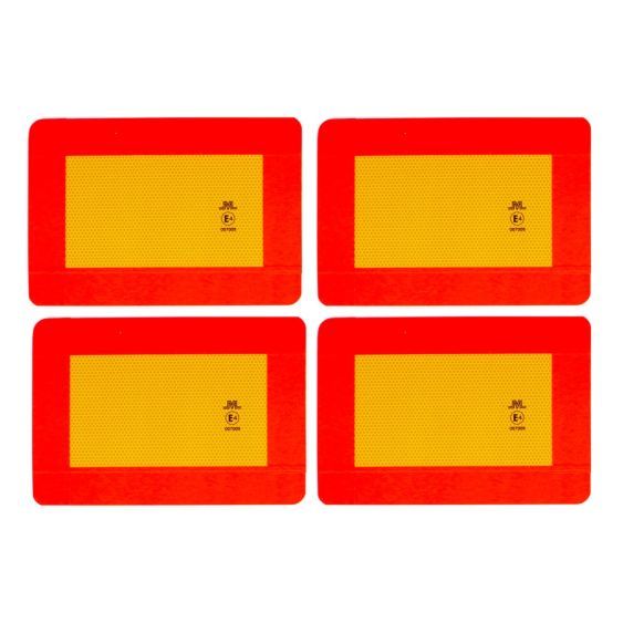 Markeringsbordenset trailer 283x197x1 mm klasse II (4 stuks)