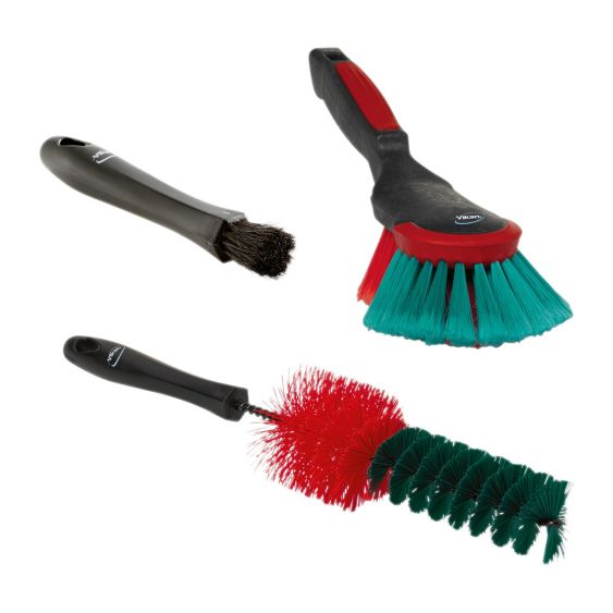 Vikan Starterspakket Driedelig Wasborstel Velgenborstel Interieurborstel