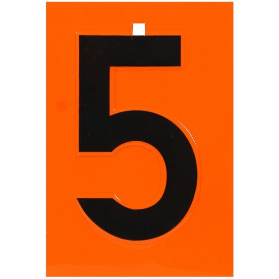 Los ADR cijfer 5 RVS bordje 135 x 93 x 0,5 mm