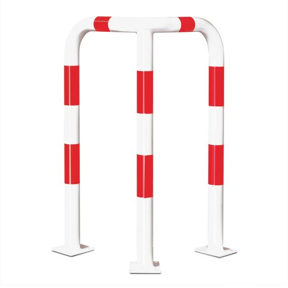 Beschermbeugel L-profiel Verzinkt Rood/Wit 1200x600x600 mm 