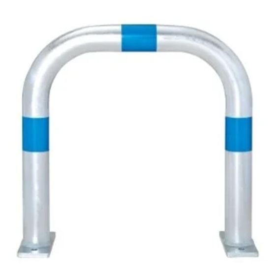 Beschermbeugel met Voetplaat Grijs/Blauw 500x500xØ60 mm