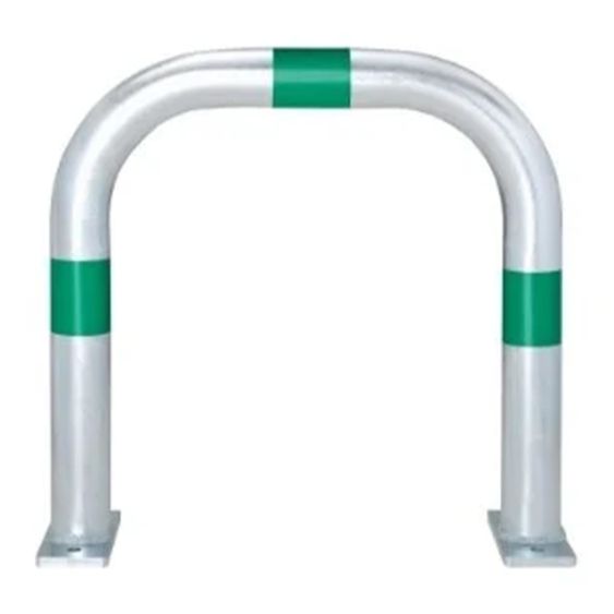 Beschermbeugel met Voetplaat Grijs/Groen 500x500xØ60 mm