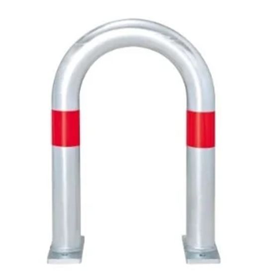 Beschermbeugel met Voetplaat Grijs/Rood 360x500xØ60 mm