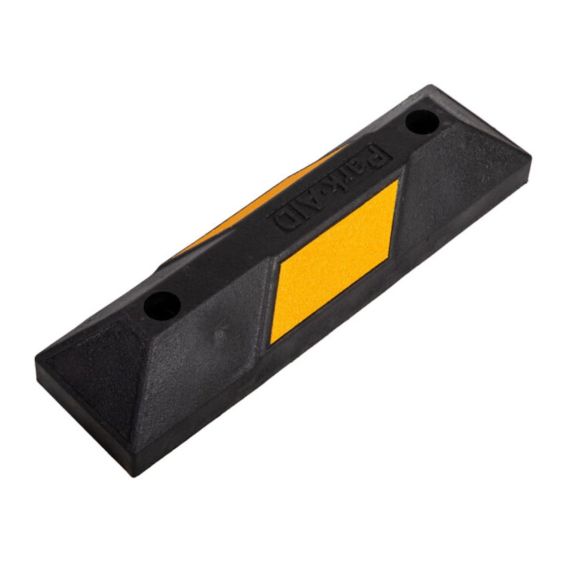 Varkensrug Rubber Wielstop Zwart/Geel 550x150x100 mm