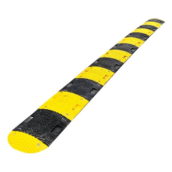 Verkeersdrempel 550x5 cm Zwart/Geel Complete set
