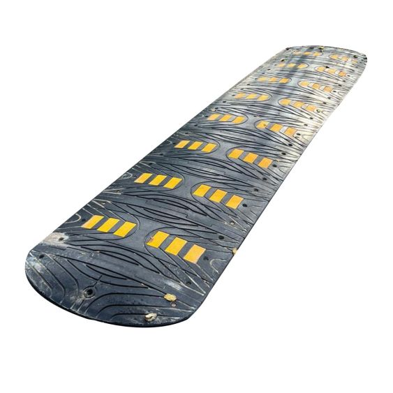 Verkeersdrempel 306x5 cm voor Zwaar Verkeer Complete set