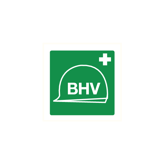 Pictogram BHV vinyl sticker 200 x 200 mm