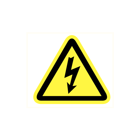 Elektriciteits spanning vinyl sticker 200 mm