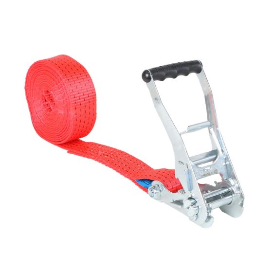 Spanband met Ratel 50 mm 5 ton 8M Rood Standaard Ratel