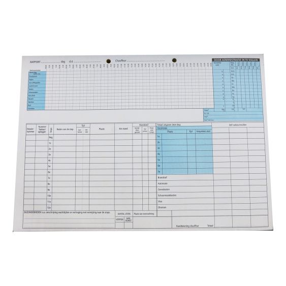 Dagrapport A4 - 50 sets in 2-voud - Doos 20 bloks