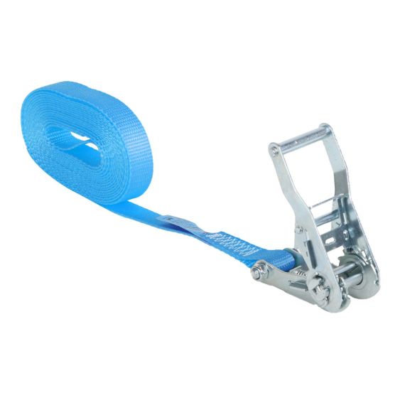 Spanband met Ratel 25 mm 1,5 ton 5M Blauw Standaard Ratel
