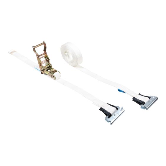 Spanband 25 mm 1,5 ton 6M Wit met Sleufgatfitting