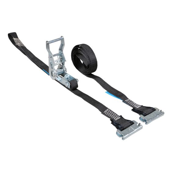 Spanband 25 mm 1,5 ton 4M Zwart met Sleufgatfitting