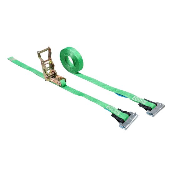 Spanband 25 mm 1,5 ton 7M Groen met Sleufgatfitting 