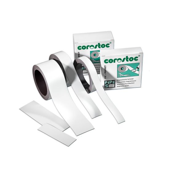 Magneetband op rol 40 mm x 5 meter wit