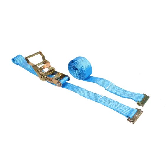 Spanband 50 mm 2 ton met sleufgatfitting 4 M blauw