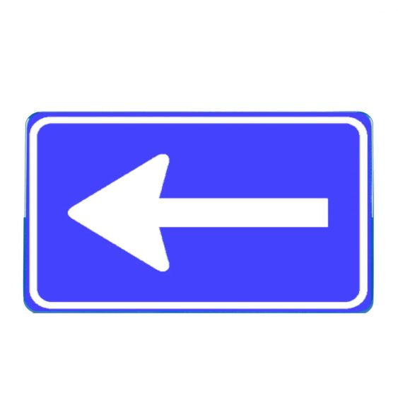 Verkeersbord RVV C04L Eenrichtingsweg Inrijdbaar Links 60 x 40 cm