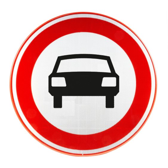 Verkeersbord RVV C06 Gesloten voor Motorvoertuigen Ø 60 cm