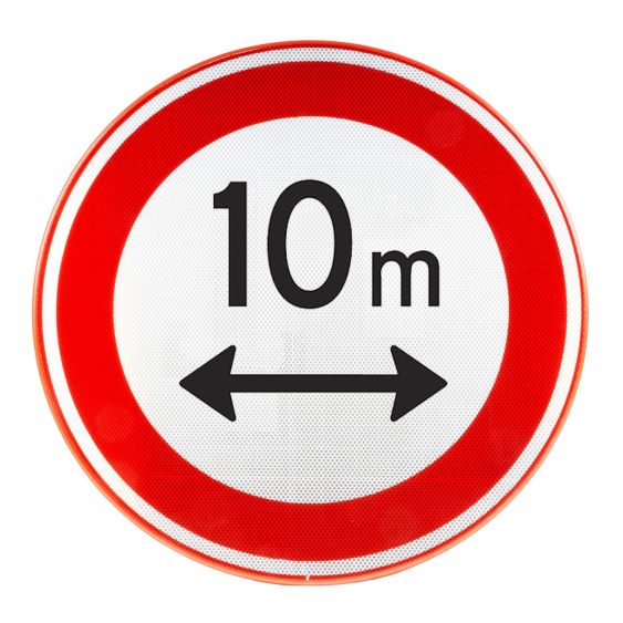 Verkeersbord RVV C17 Gesloten voor voertuigen langer dan X Ø60 cm