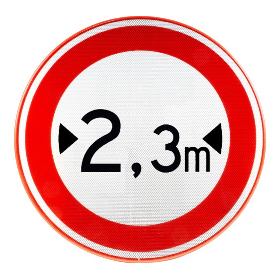 Verkeersbord RVV C18 Gesloten voor voertuigen breder dan X Ø 80 cm